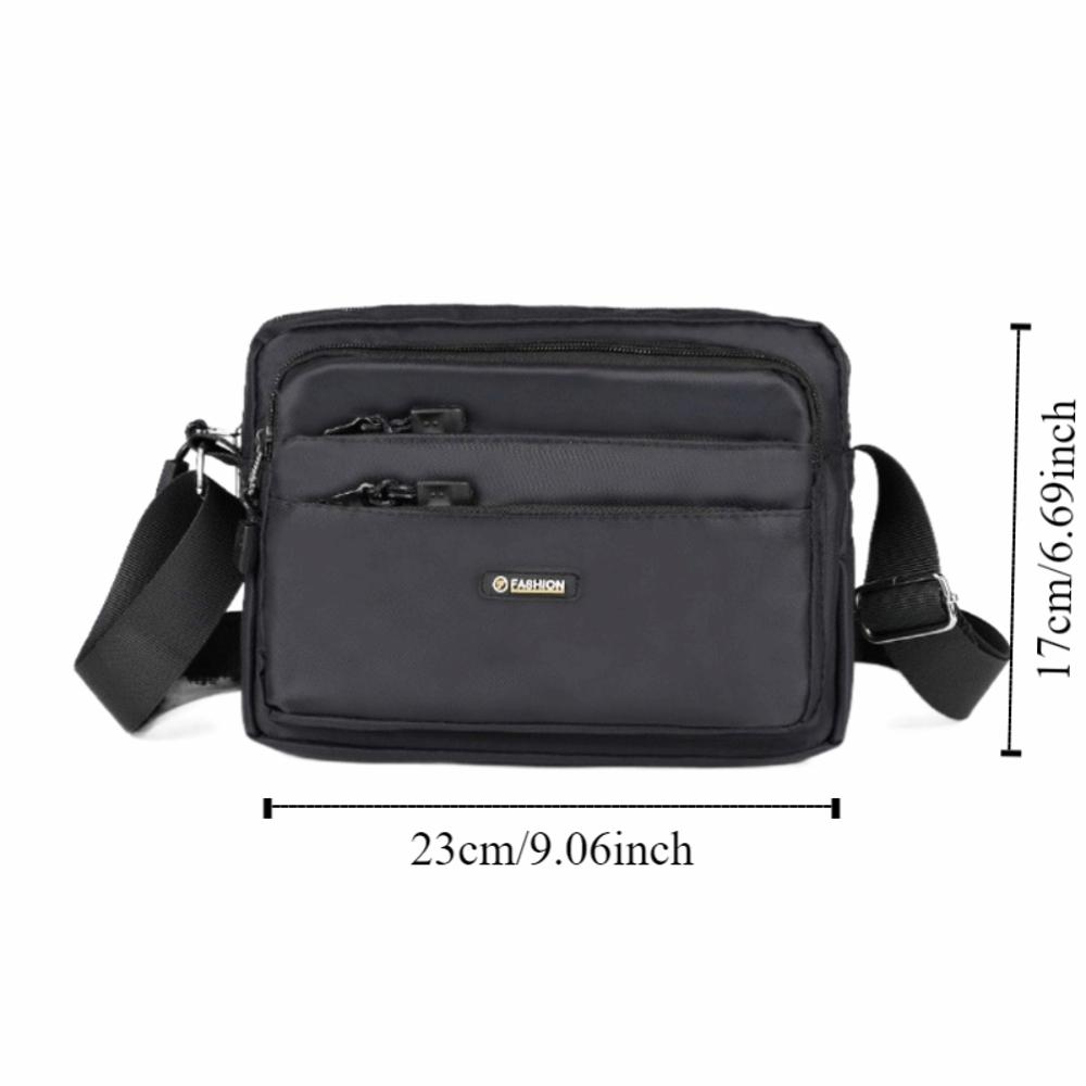 Large Capacity Men Crossbody Bag Lightweight Small Square Bag Business Shoulder Bag  Travel