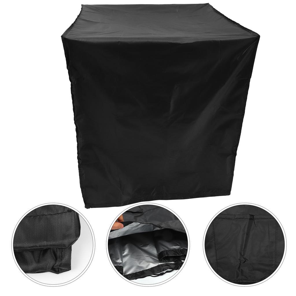1Pcs Air Conditioner Cover Black Waterproof Polyester Outdoor Units Protector for Ac Outer Parts Washing Machine Furniture Cover