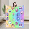 3D Cartoon Cute Gabbys Dollhouses Girl Gift  Flannel Blanket  Soft Durable Bedding Throws for Outdoor Bedspread Sofa Bed Cover