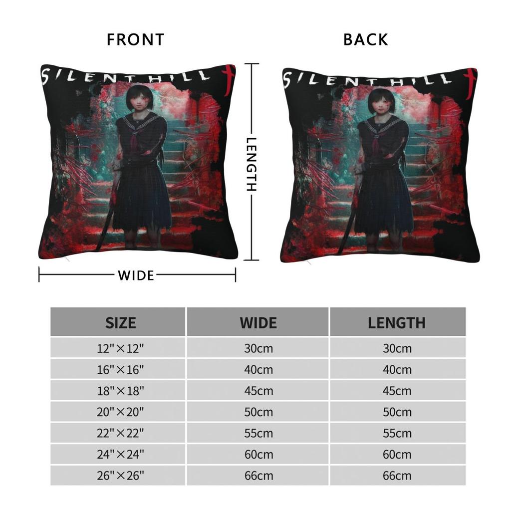 Pillow Cover Silent Hill F Game Hinako Graphic Cushion Cover Fashion Pillow Case For Sofa Car Home Decor Pillowcases