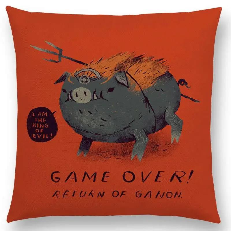 Magical Animals Sofa Throw Pillow Case Fantasy Adventure Fairy Tales Bear Walrus Wild Boar Bird Dog Cushion Cover