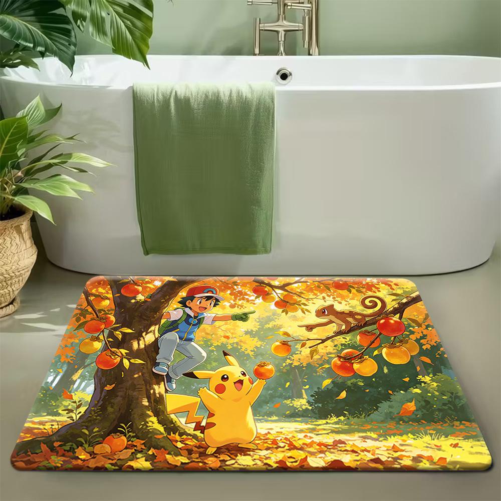 Pokemon Lucario Aura Sphere Print Non-Slip Floor Mat Doormat 40x60cm