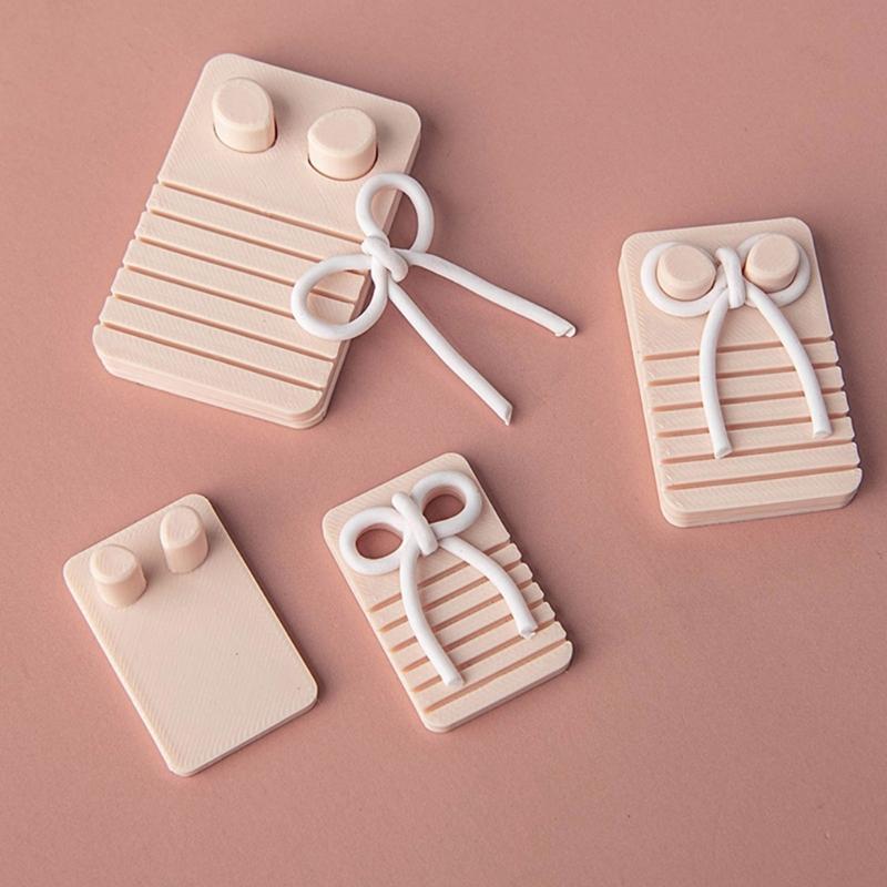 Flexible PLA Clay Earring Mould Set for Line Shaping and Creative Bowknot Designs In Jewelry Crafting