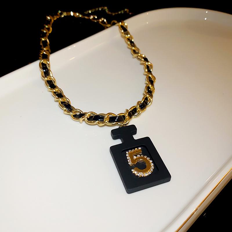 Number Heart Leather Wrap Necklace - 2023 Autumn/Winter Clavicle Chain, Sweet Cool Style Jewelry