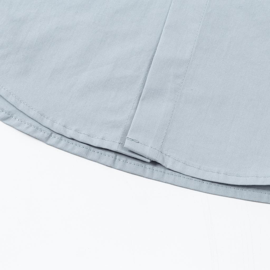 AMI Spring and Summer New Chest Color Small Heart Embroidery Casual Cotton Solid Color Long Sleeved Shirt