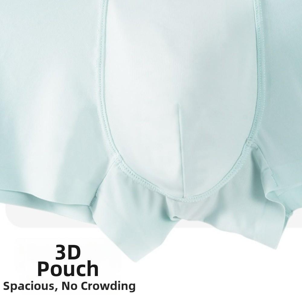 Solid Color Ice Silk Boxers Underpants Underwear for Men Fashion Men Boxer Briefs  Male