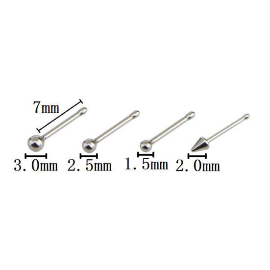 14 sztuk/zestaw Unisex C/O Kształt Rhinestone Stal nierdzewna Nose Stud Piercing Biżuteria