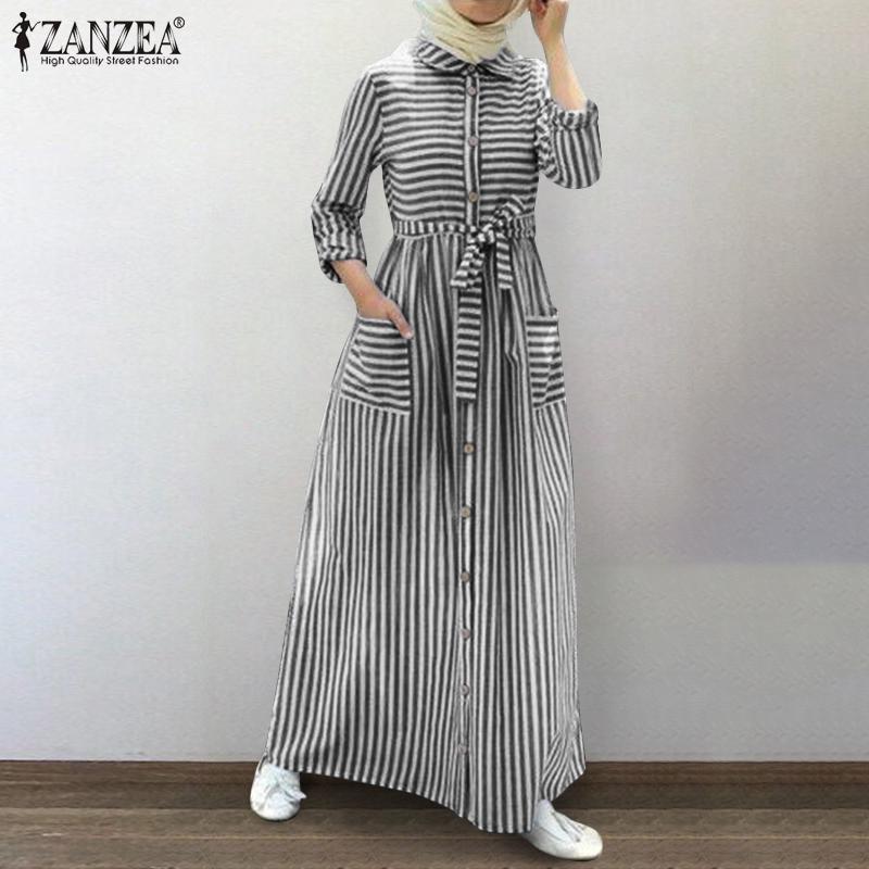 zanzea robe longue