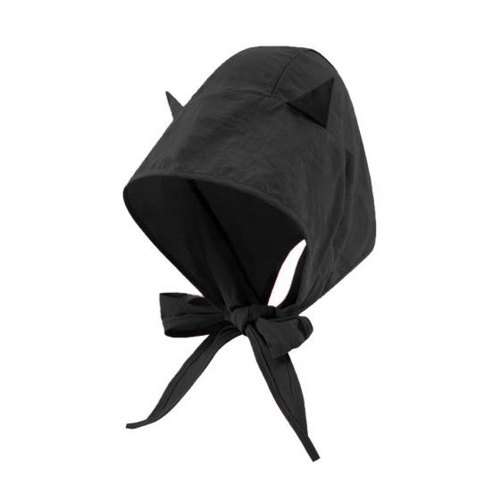 Sunshade Hat with Fixed Straps Adjustable Elasticity Breathable Quick-Drying Demon Hat Solid Color Design Lace-up Hat