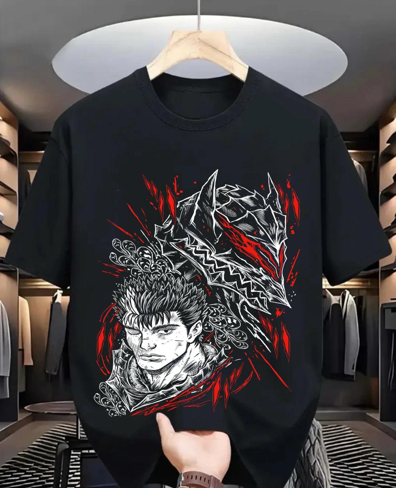 Футболка Berserk Манга Стрип Гатс Доспехи Берсерка Аниме Черная футболка Все размеры S