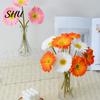 Künstliche Blumen Ast Künstliche Gerbera Jamesonii mit Stiel Realistische Seidenblume Haus Langlebige Blüten Büro Tischmittelstück Kunstblumen