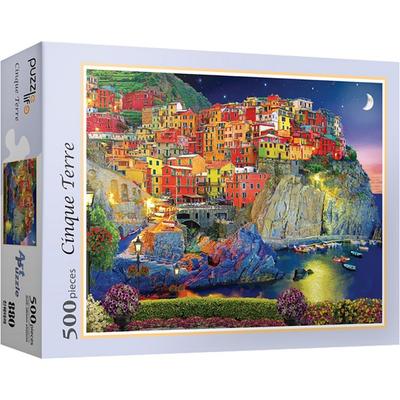 Puzzle Life Night Cinque Terre Puzzle PL880, 500 dílků, smíšené barvy Puzzle, Dětské hry, Vzdělávací hračky