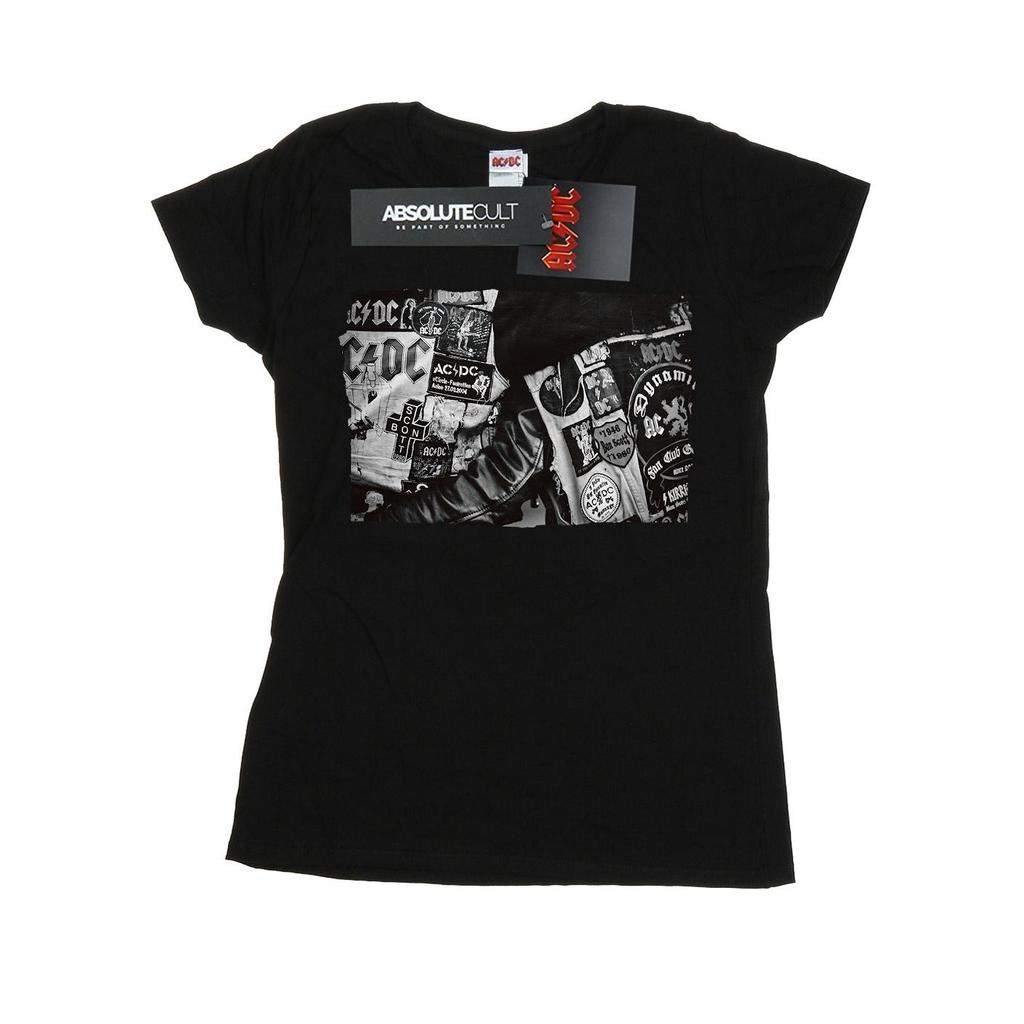AC/DC Womens/Ladies Badges And Posters Collection Cotton T-Shirt