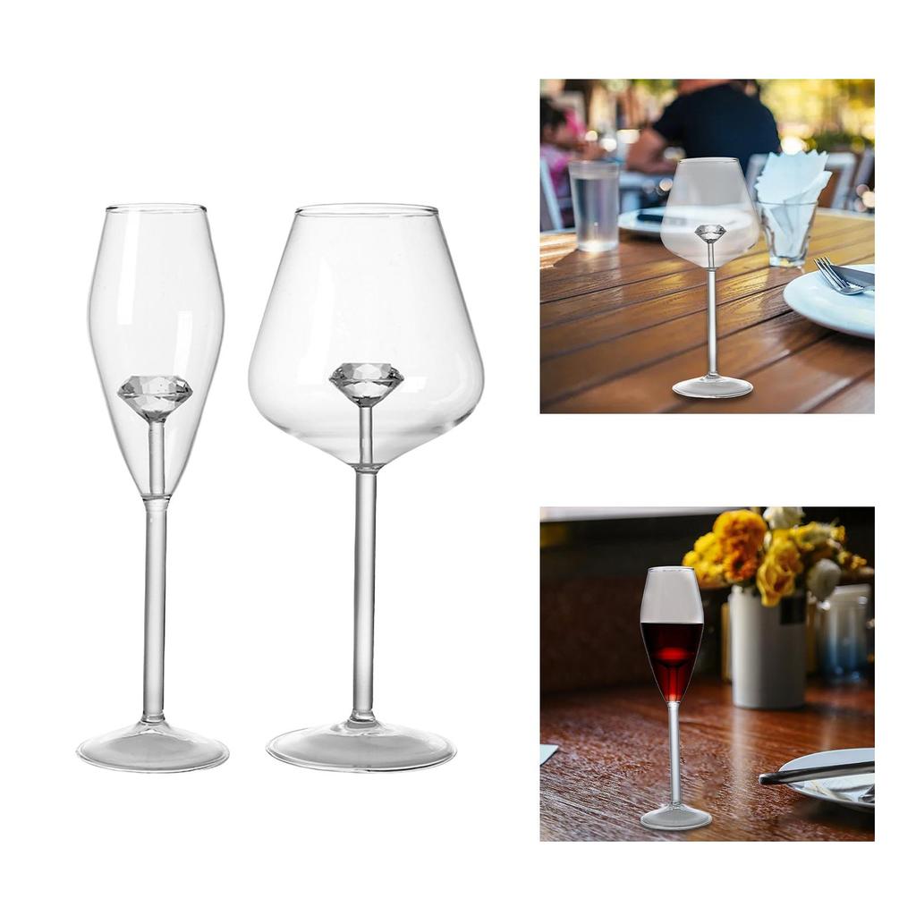 Diamant Eingebautes Weinglas Cocktailglas Elegant Heimgebrauch Weinglas Weinglas für Einzugsgeschenke Bar Party Festival