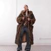 Womens Long Faux Fur Coat Winter Warm Hooded Jacket Street Style Outerwear