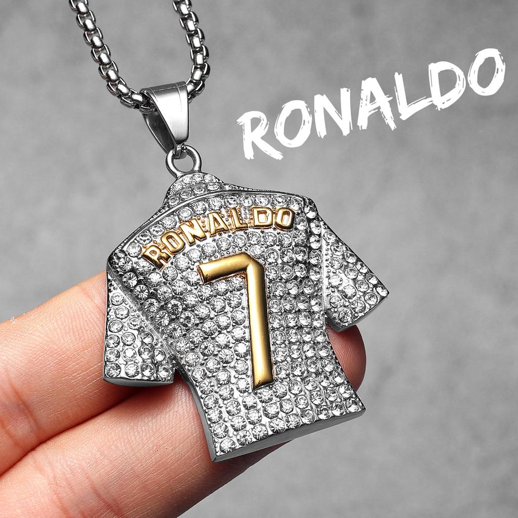 Messi Cristiano Ronaldo Neymar Haaland Football Jersey Man Necklaces Stainless Steel Pendant Chain Jewelry Gift Wholesale