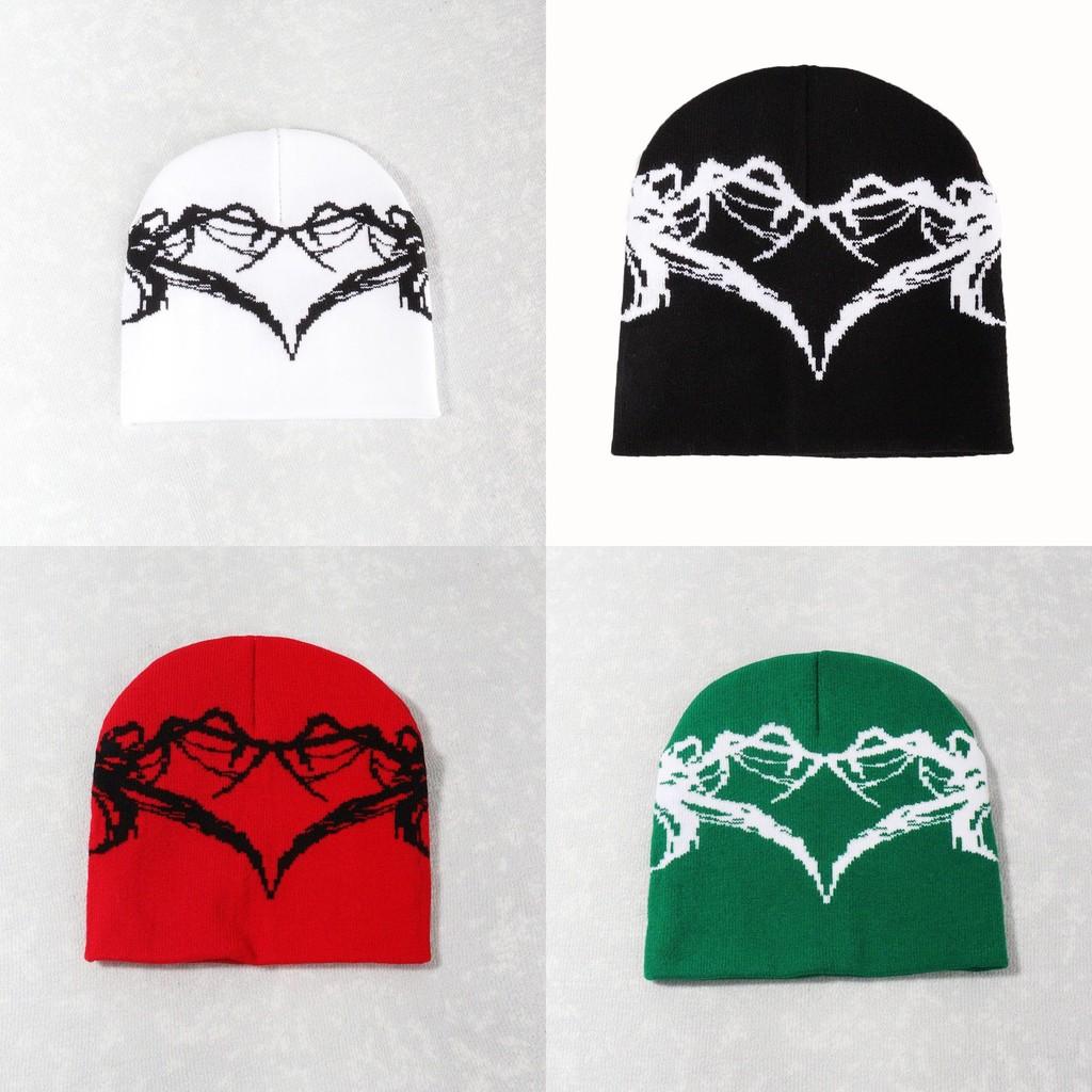 Autumn Winter Fashion Knitted Hat With Spider Web Pattern For Men Women