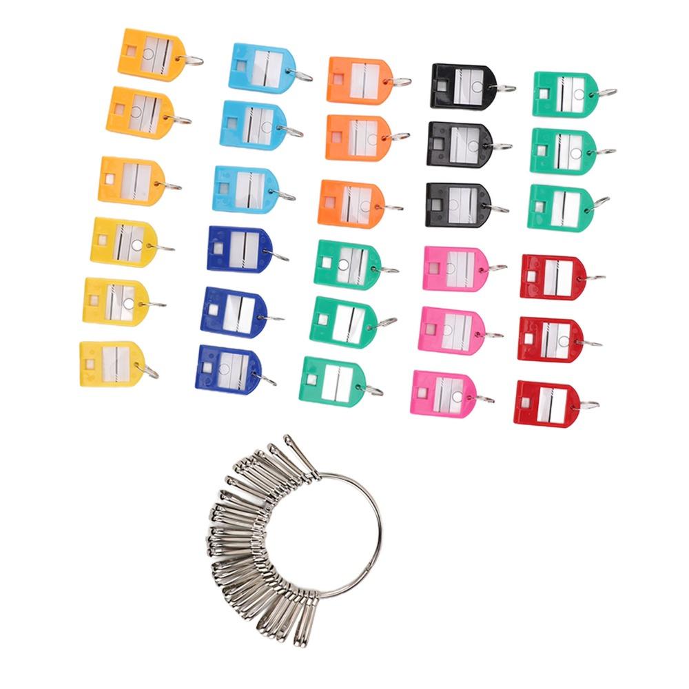 30pcs Portable Key Organizer Iron Split Ring Key Labels Multi Keys Holder Keychain  Houses