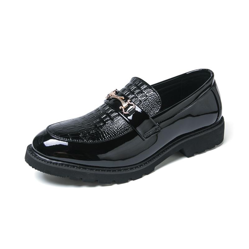 Men s Plus Size Leather Slip-On Pointed Toe Shoes - Thick-Soled, Formal and Casual. 42