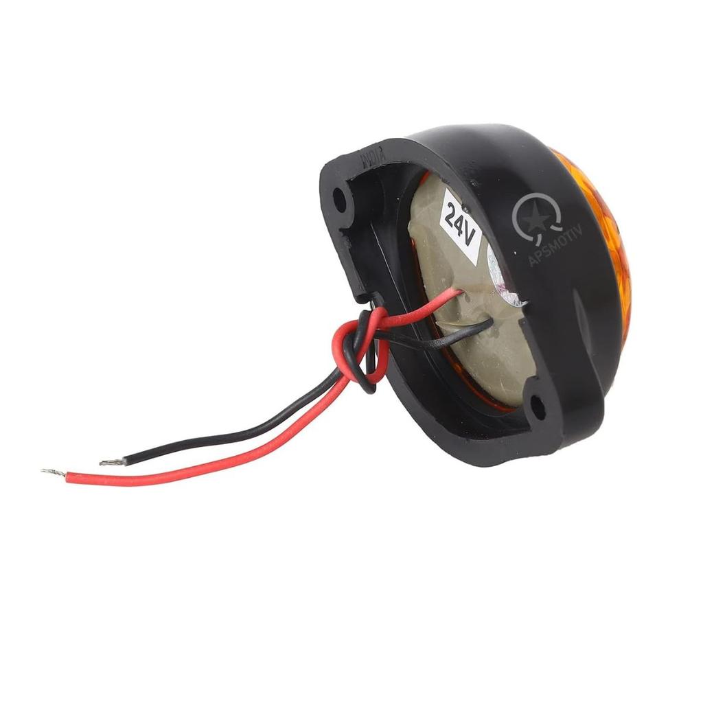 6-Pack Round Amber LED Rear Side Marker Clearance Lights Indicator for RV Camper Motorhome Truck Trailer 24V Side Marker