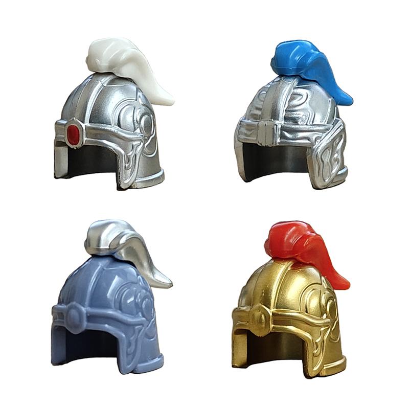 MOC Castello Medievale Cavaliere Armatura Figura Parti Blocchi da Costruzione Tempio Aquila Nera Cavaliere Guerriero Armi Accessorio Mattoncini Giocattolo T01