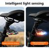 Rechargeable Solar Bike Tail Light Cycling Safety Warning Lamp Tail Light Bicycles Taillight Mountain Bike Accessories