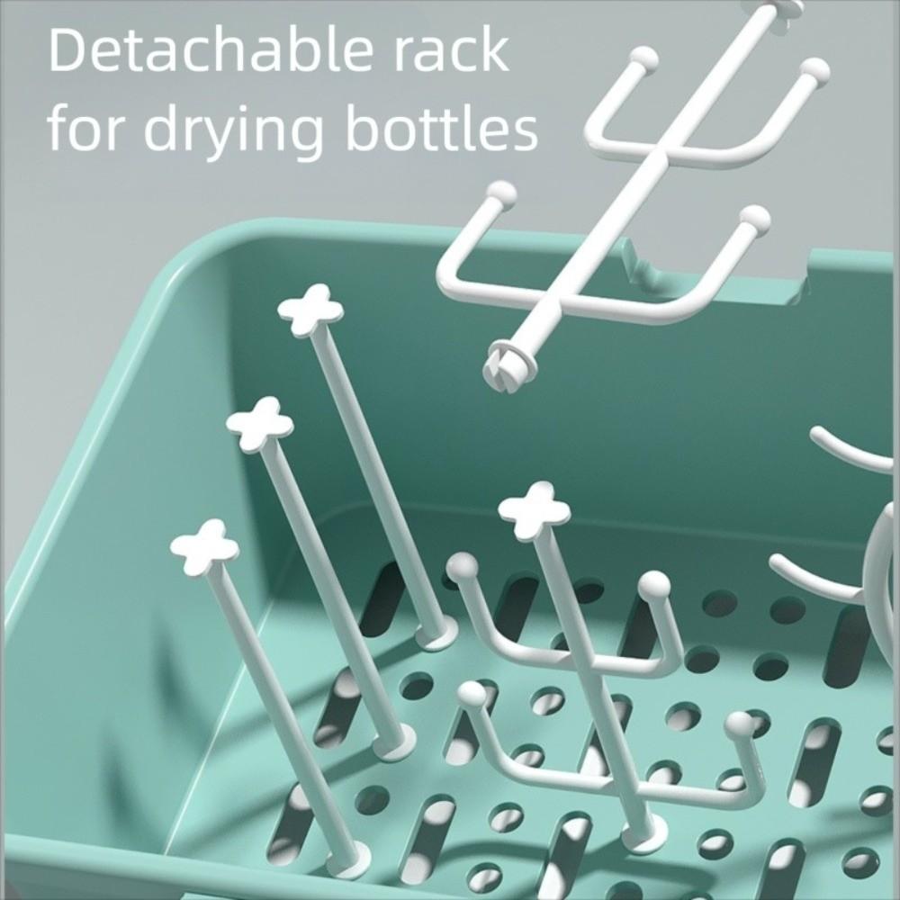 Portable Baby Bottle Holder Anti-Dust Milk Bottle Storage Box Nursing Bottle Drying Rack Travel