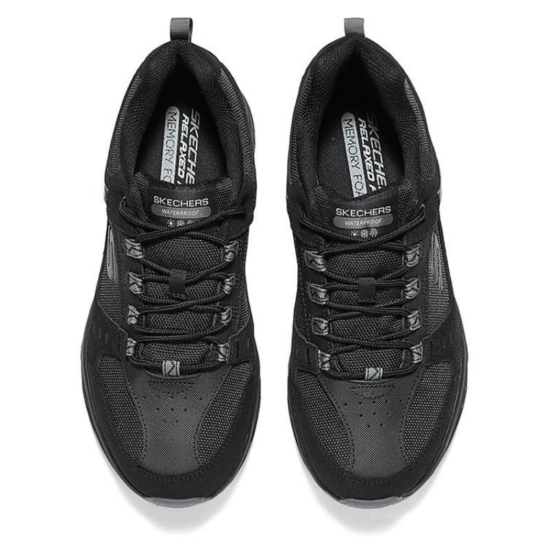 Skechers OUTDOOR MENS Men Fabric Synthetic Leather Cushioned Wear-resistant Low Top Hiking Shoes Black 237386C-BBK