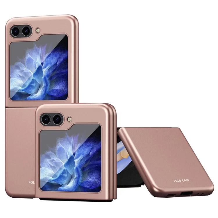 

For Samsung Galaxy Z Flip6 5G Wholesale Folded Phone Case Skin-Touch Hard PC Phone Cover - Rose Gold