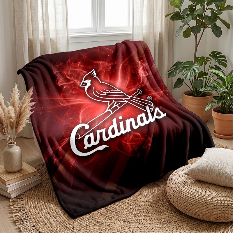 St. Louis Cardinals Flannel Fleece Blanket Cozy Warm Throw Blanket For Couch Bed Travel All Season Use
