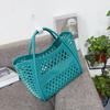 Gele-Tasche Handtasche Silikon Hohl Gemüsekorb Tasche Picknicktasche Einkaufskorb PVC Strandtasche Wäschekorb Bad