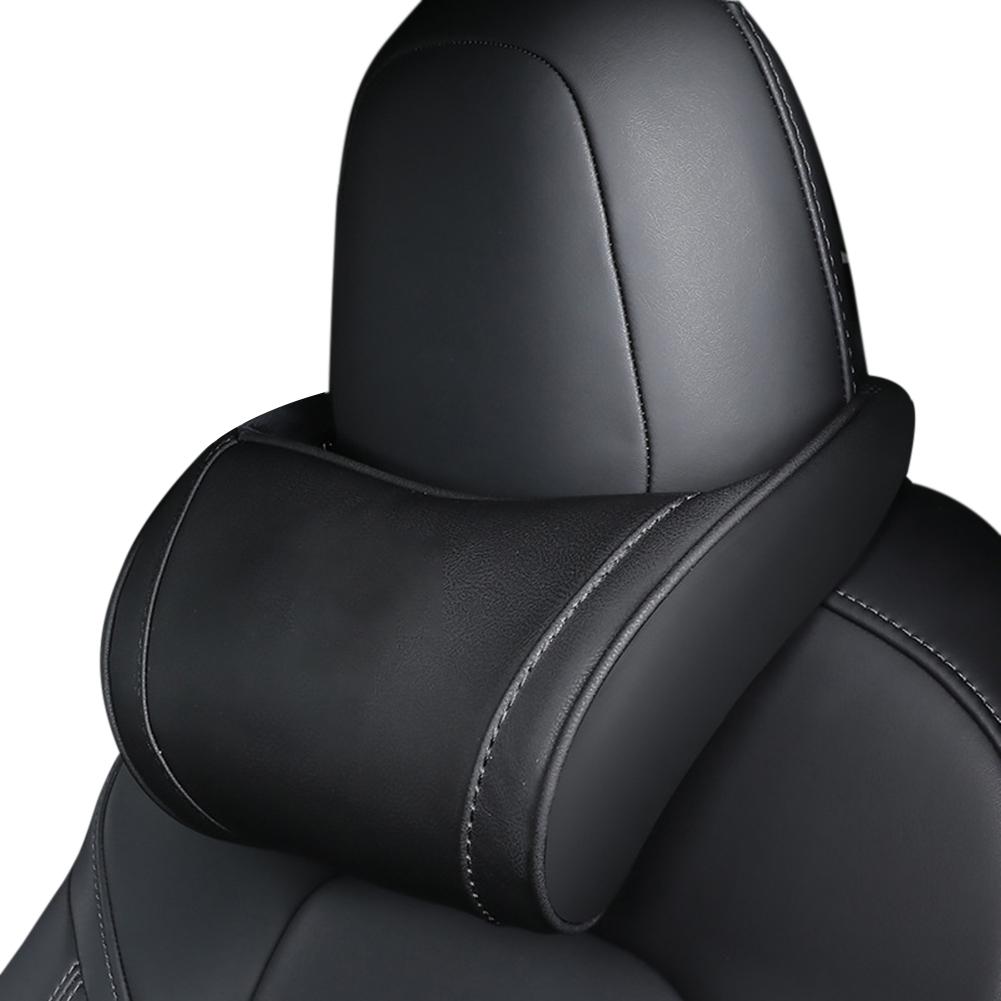 

Подушка для шеи в машину, мягкость, ультракомфортная кожаная подушка для головы с эффектом памяти, для облегчения боли при вождении, совместимая с 3 XS чёрный