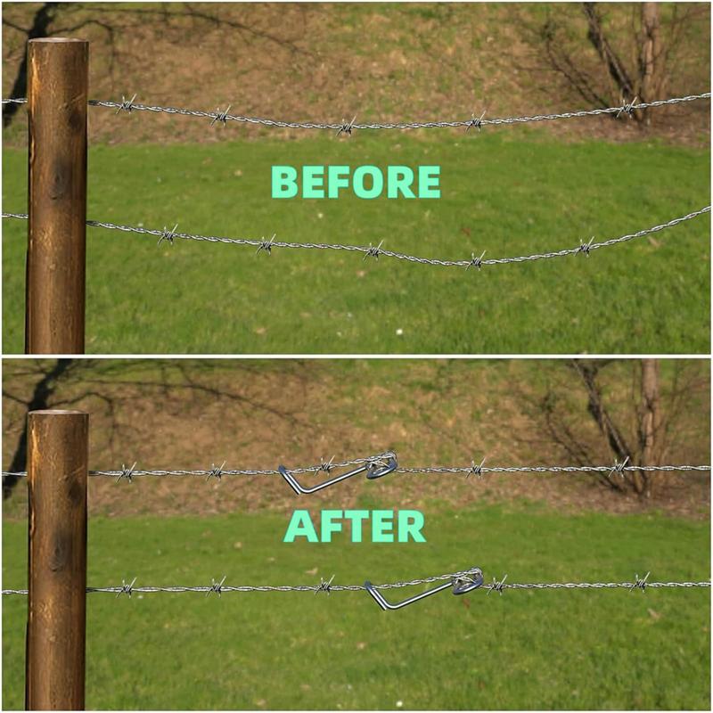 A95I-For Wire Fence Tensioner 20 PCS 1/4In Fence For Wire Tightener For Farm Garden Barbed Fencing Installation