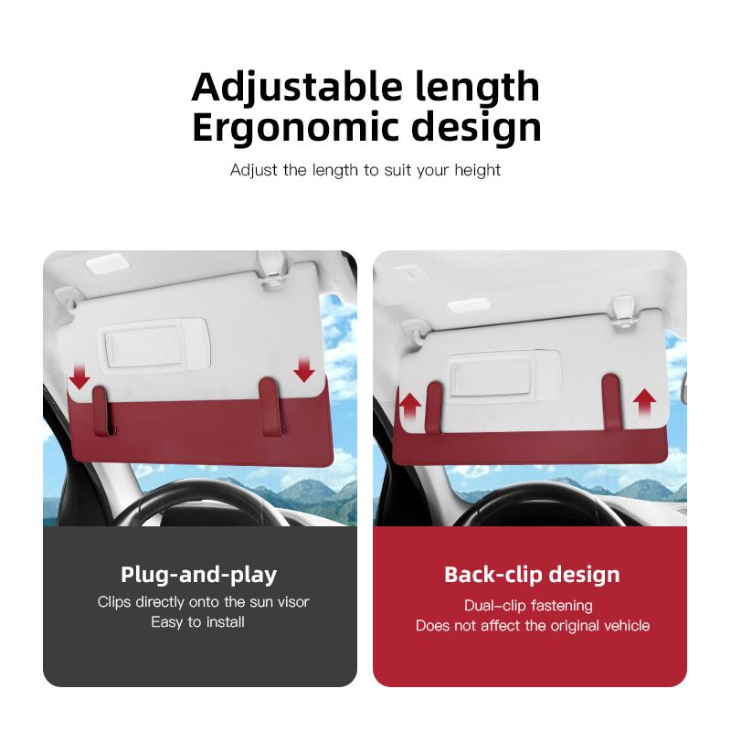 Cybhty1 Car Sun Visor Extender Panel Sunglasses Card Storage Car Accessories For Mitsubishi Pajero ASX Colt I200 Triton Ralliart Ex Star