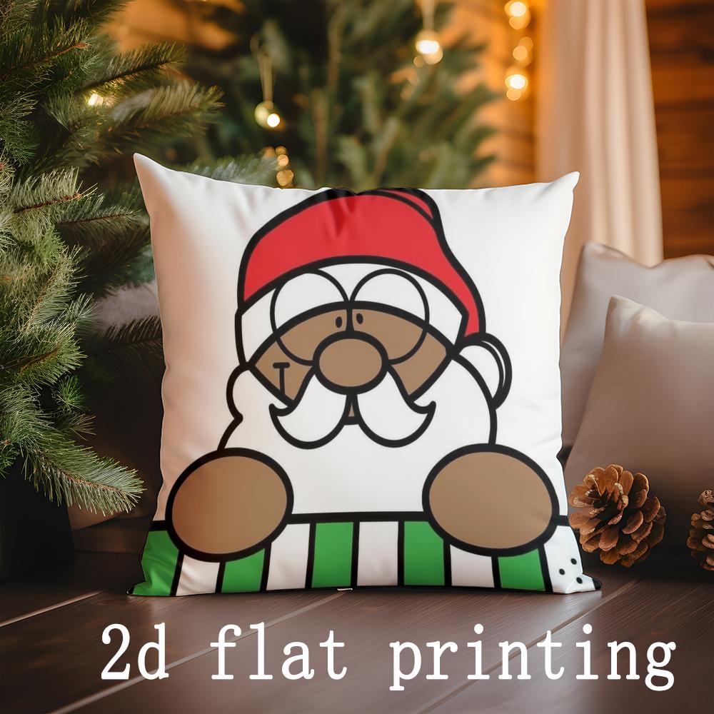 

Home Decor Santa-themed Christmas Pillow Covers Decor Pattern Cushion Cover Suitable for Sofa Bedroom Car Pillow Cover 40x40cm