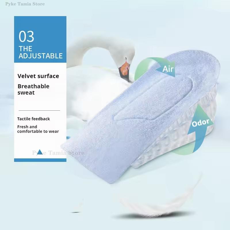 Removable Height Increase Insoles Soft Silicone Shoes Flat Feet Arch Support Orthopedic Insoles Men Women Sneakers Heel Lift