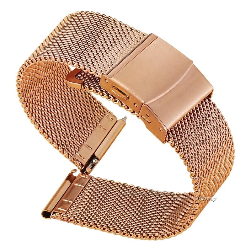 Universal Milanese Stainless Steel Strap for DW 1.0mm 0.6mm Mesh Watch Band Wrist Belt Bracelet 12 14mm 16mm 18mm 20mm 22mm 24mm