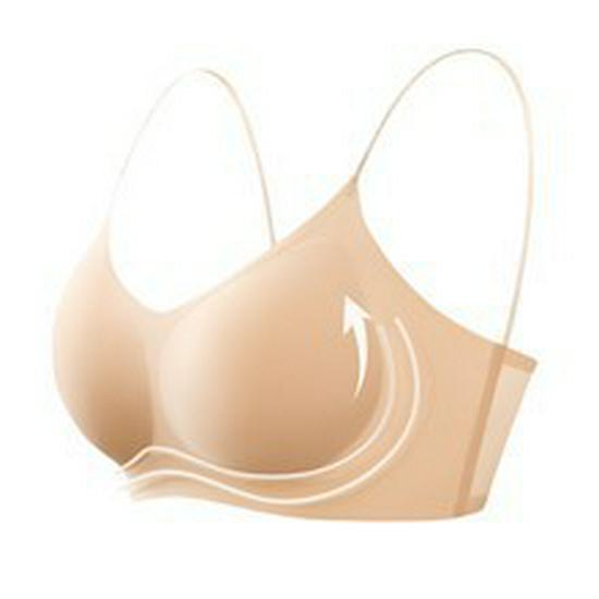 Seamless Women's Push-Up Wire-Free Anti-Sag Invisible Bra - Flesh-colored Beautiful Back Design