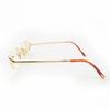 Great Cartier Glasses Rimless Two-Point Eyewear gold Women 135 Used