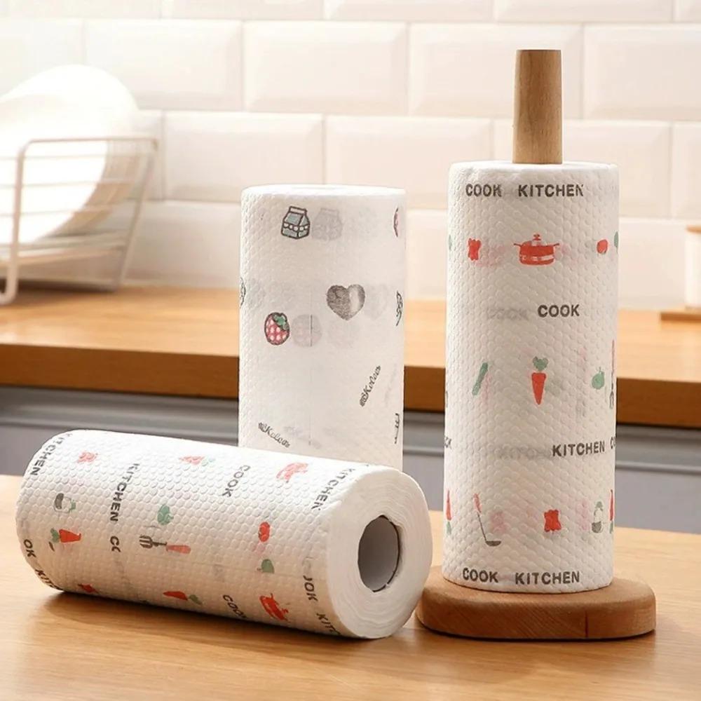 Vertikaler Bambus-Papierhalter Minimalistische Taschentuchrollen-Aufbewahrung für Badezimmer Küche Esszimmer Holz-Frischhaltefolien-Halter Zubehör
