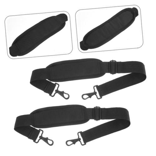 Toyvian 2-Piece Violin Case Strap Belt Bag, Violin Backpack Strap Shoulder Pads for Violin Case Backpack Strap, Black Metal Chain