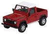 TrueScale Miniatures MINI GT Scale Land Rover Defender 90 Masai Finished Model 1/64 Pickup, Red, Right-Hand Drive,