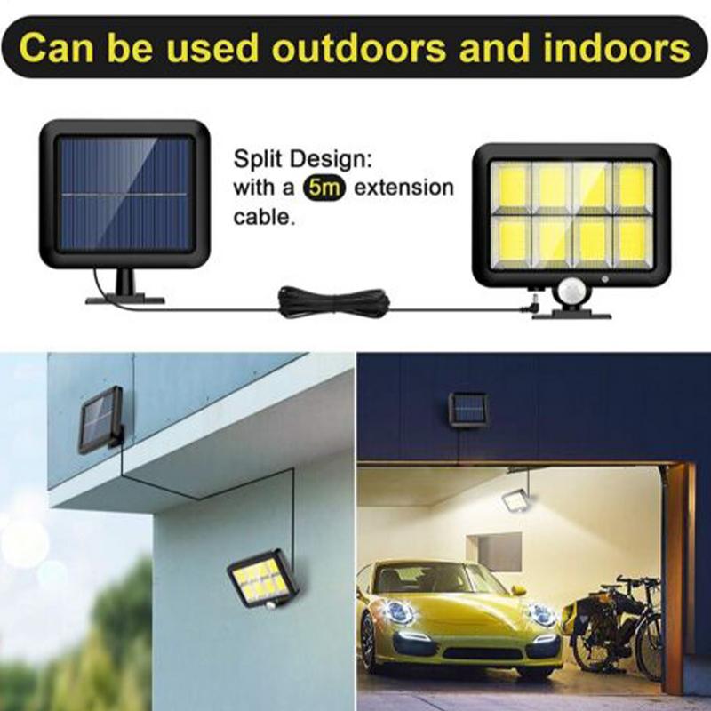 Solar Parking Lot Lights 300LM Solar Powered Bright Garden Light 3 Modes Motion Sensor Outdoor Lights For Outside Garden Yard