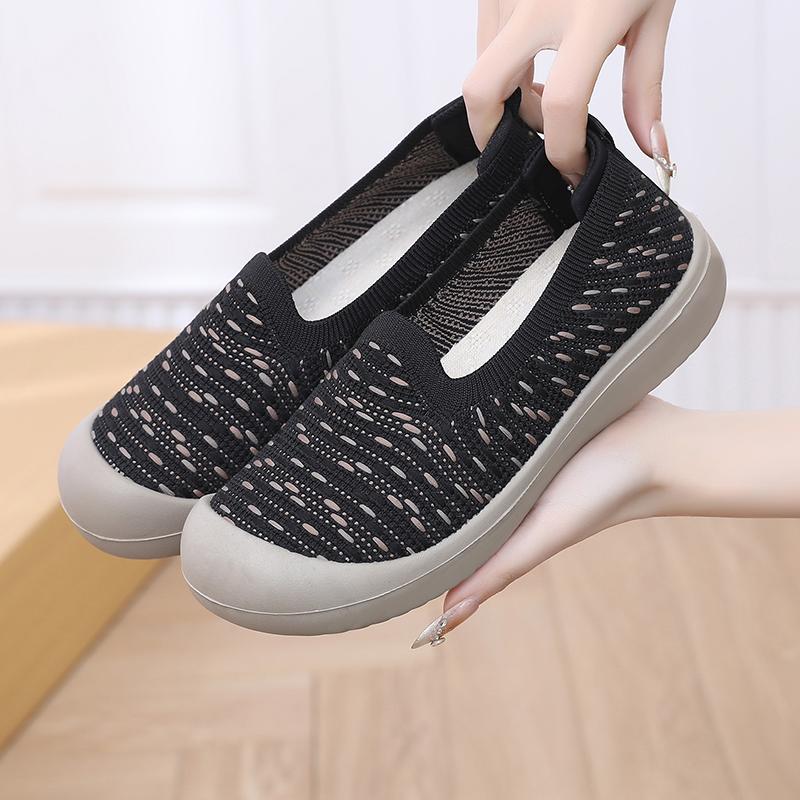 Ladies'  New Lazy Walking Shoes Soft Bottom Anti-Slip Single Shoes Casual Comfortable Slip-On Free Shipping'S Shoes