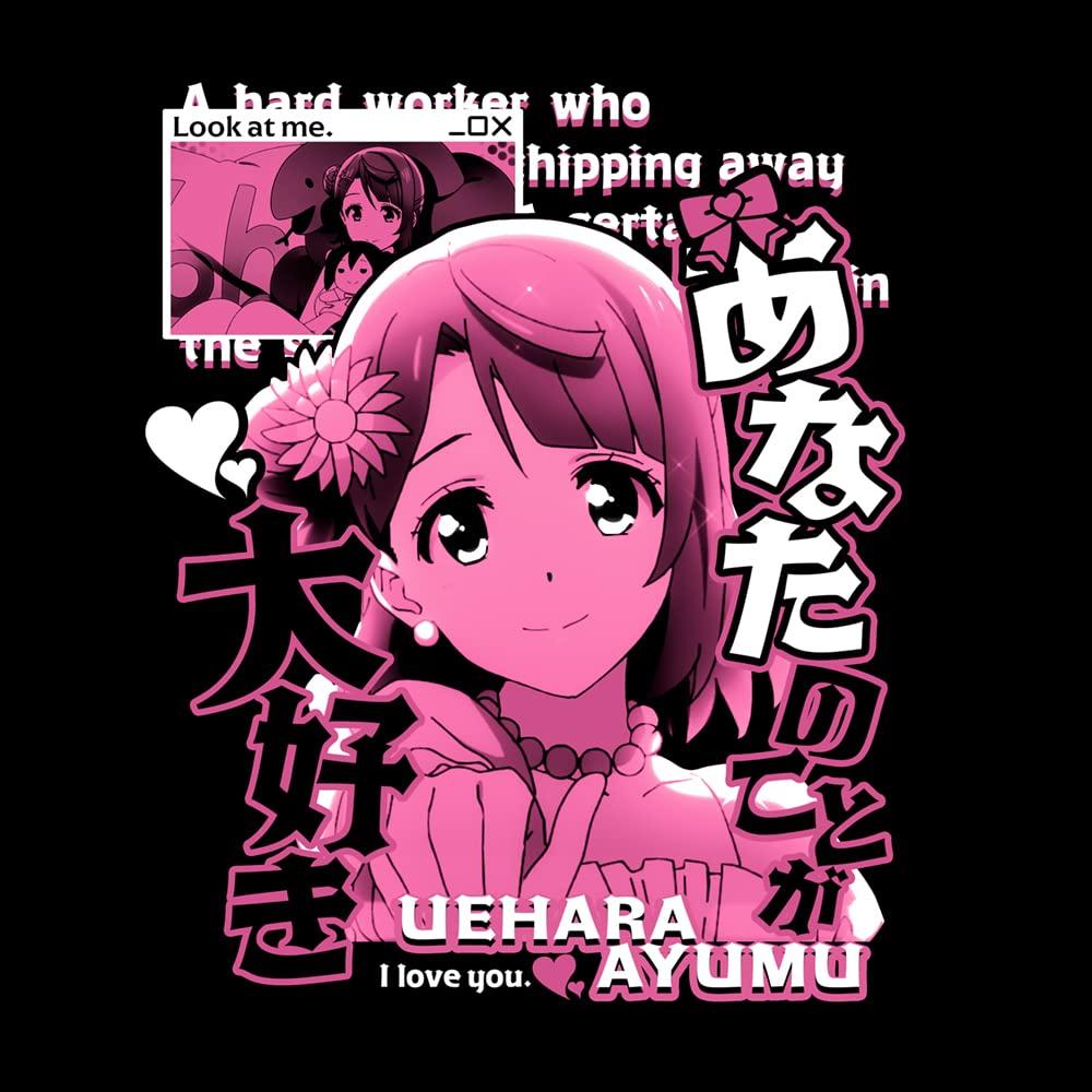 Nijigen Cospa Love Live Nijigasaki High School Idol Club Uehara Ayumu Emotionell T-shirt SVART XL storlek