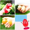 2PCS Natural Wood Simulation Egg Manual Graffiti Painted Exercise DIY for Creative Easter Egg Children Early Educational