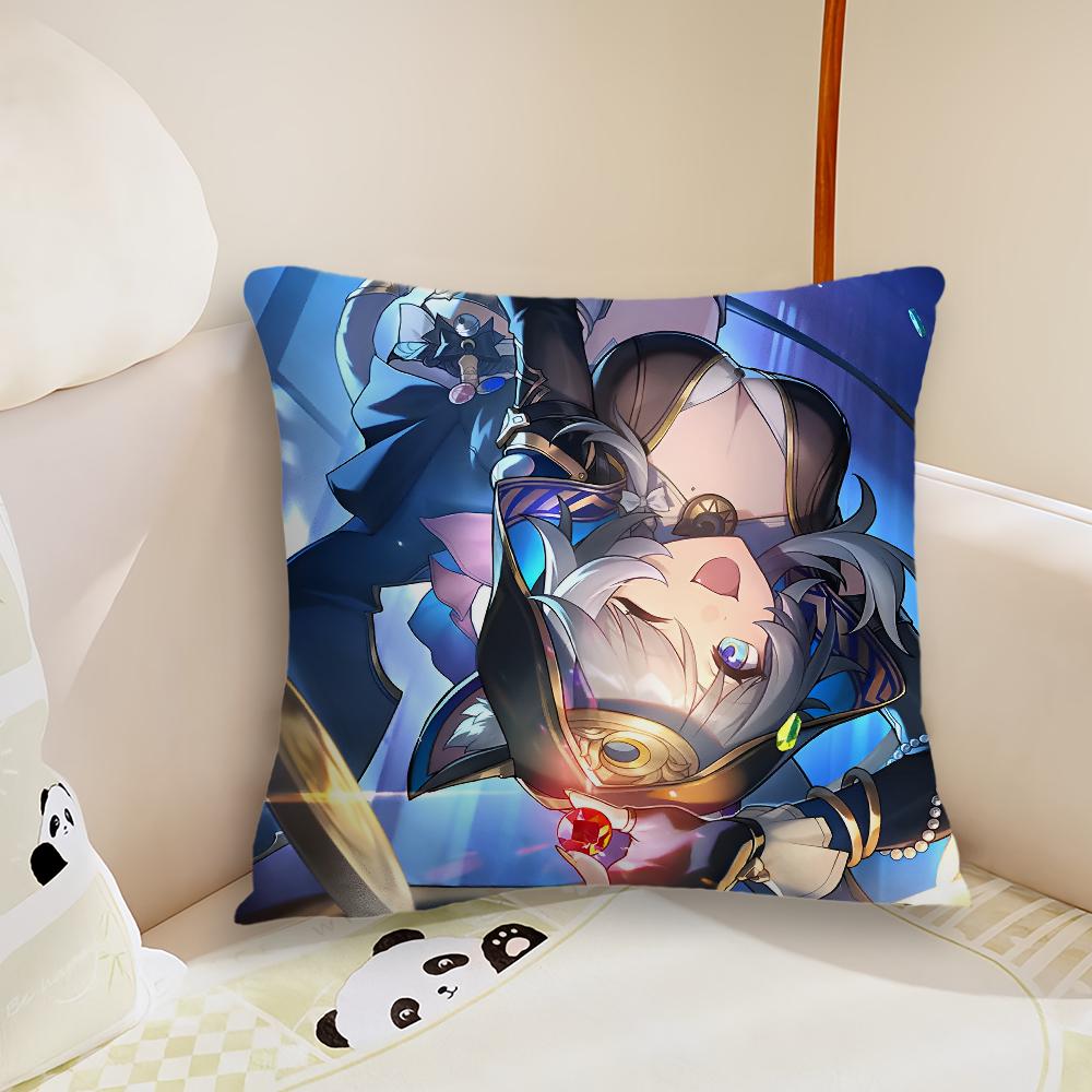 Cipher Honkai Star Rail Game Cushion Cover Cushion Room Bedroom Headboard Sofa Living Backrest Nap Time Pillow Case