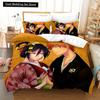 NEW Bleach Academia Anime Duvet Cover Set with Pillow Covers Polyester Teens Kids Bedding Set Full Queen King Size Bed Linen