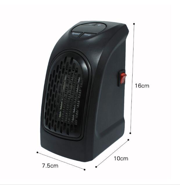 Electric Wall Heater Mini Portable Plug-in Personal Space Warmer Adjustable Thermostat Heating