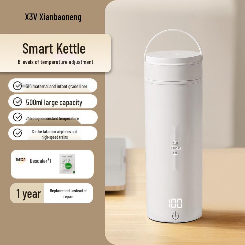 Xianbao Neng Portable Electric Travel Kettle: Compact Water Boiling Cup for Dorm, Office & Business Use